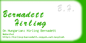 bernadett hirling business card